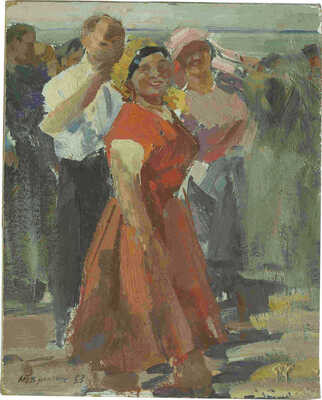 Дрючин Николай Иванович. Девушка в красном 